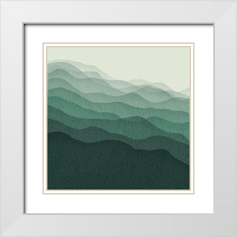 Gradient Scape III White Modern Wood Framed Art Print with Double Matting by Borges, Victoria