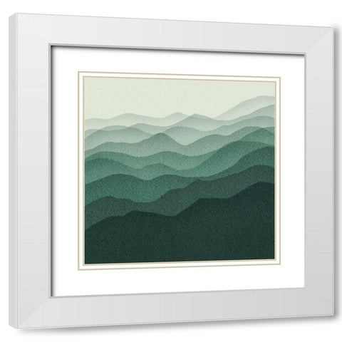 Gradient Scape IV White Modern Wood Framed Art Print with Double Matting by Borges, Victoria