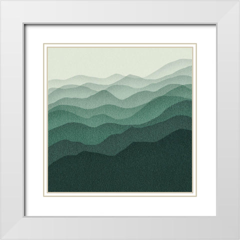 Gradient Scape IV White Modern Wood Framed Art Print with Double Matting by Borges, Victoria