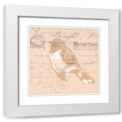 Antique Pages I White Modern Wood Framed Art Print with Double Matting by Warren, Annie