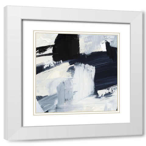 Expressive Monochrome II White Modern Wood Framed Art Print with Double Matting by Barnes, Victoria