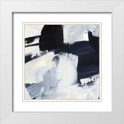 Expressive Monochrome II White Modern Wood Framed Art Print with Double Matting by Barnes, Victoria