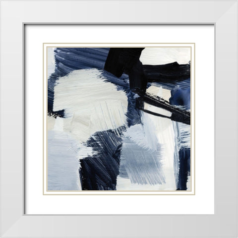 Expressive Monochrome III White Modern Wood Framed Art Print with Double Matting by Barnes, Victoria