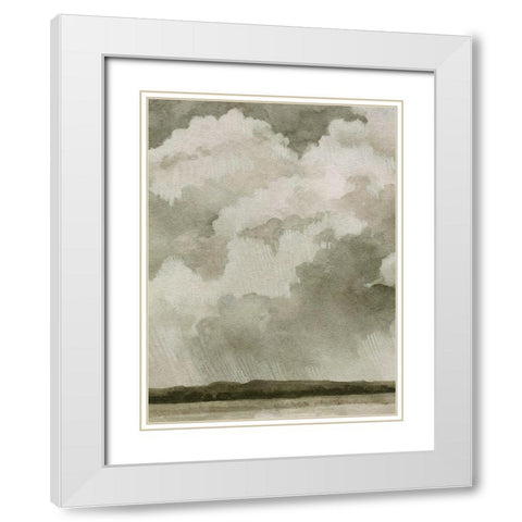 Big Dark Sky I White Modern Wood Framed Art Print with Double Matting by Caroline, Emma