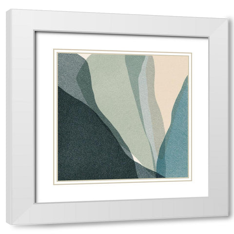 Aura Overlay I White Modern Wood Framed Art Print with Double Matting by Barnes, Victoria