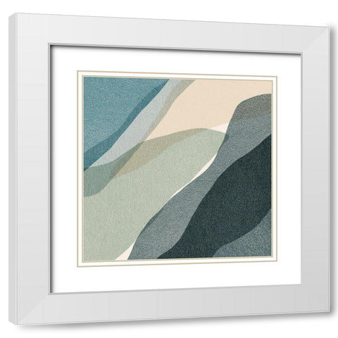 Aura Overlay II White Modern Wood Framed Art Print with Double Matting by Barnes, Victoria