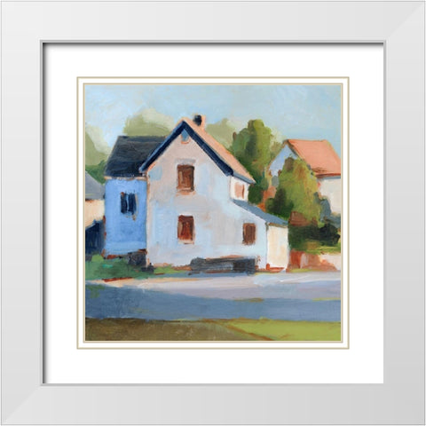 European Farmhouses II White Modern Wood Framed Art Print with Double Matting by Harper, Ethan