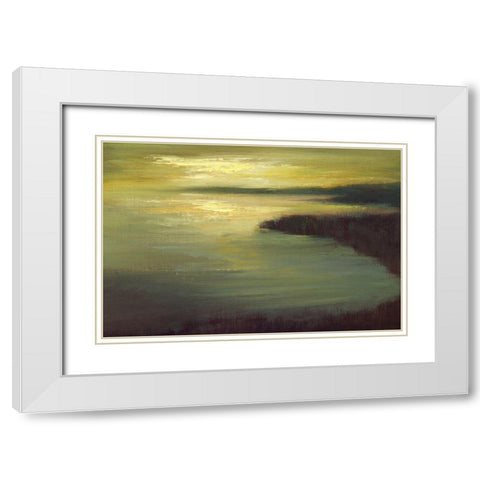 Lake Tahoe Dusk White Modern Wood Framed Art Print with Double Matting by Finch, Sheila