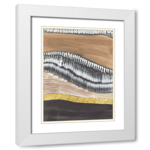 Metronome II White Modern Wood Framed Art Print with Double Matting by Lam, Vanna