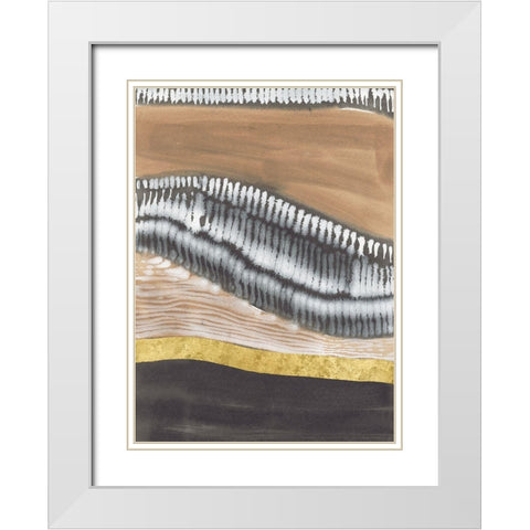 Metronome II White Modern Wood Framed Art Print with Double Matting by Lam, Vanna