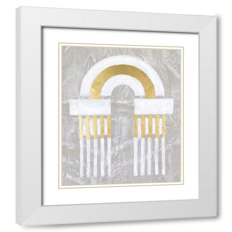 Mezzanine II White Modern Wood Framed Art Print with Double Matting by Lam, Vanna