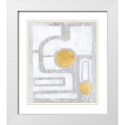 Calculus II White Modern Wood Framed Art Print with Double Matting by Lam, Vanna