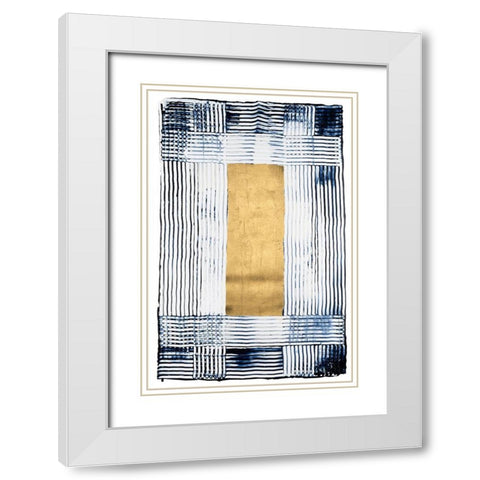 Embellished Junctures I White Modern Wood Framed Art Print with Double Matting by Lam, Vanna