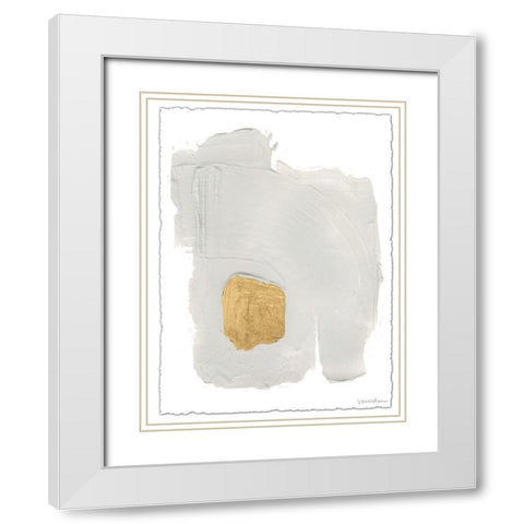 Opted-In I White Modern Wood Framed Art Print with Double Matting by Lam, Vanna