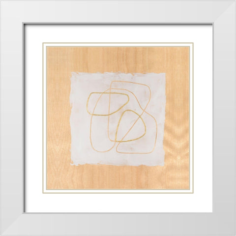 Golden Axis I White Modern Wood Framed Art Print with Double Matting by Lam, Vanna