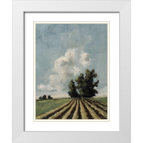 Custom Copse of Trees White Modern Wood Framed Art Print with Double Matting by Parsons, Marian