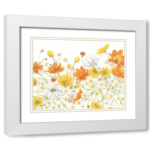 Sunny Wild Bouquet III White Modern Wood Framed Art Print with Double Matting by Popp, Grace