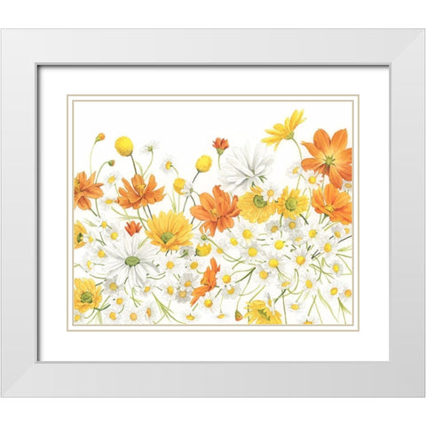 Sunny Wild Bouquet III White Modern Wood Framed Art Print with Double Matting by Popp, Grace