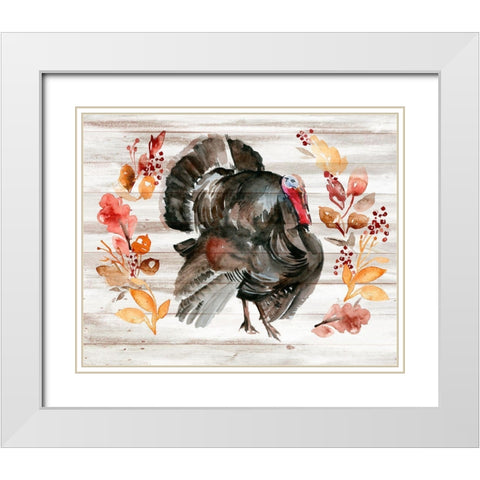 Grateful Thanksgiving II White Modern Wood Framed Art Print with Double Matting by Parker, Jennifer Paxton