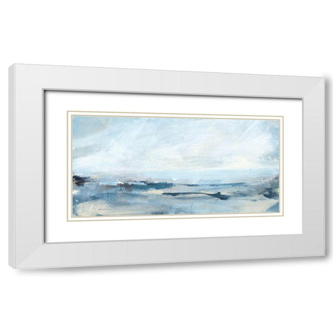 Sailing II White Modern Wood Framed Art Print with Double Matting by Long, Christina