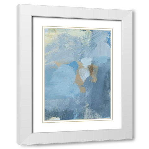 Mist I White Modern Wood Framed Art Print with Double Matting by Long, Christina