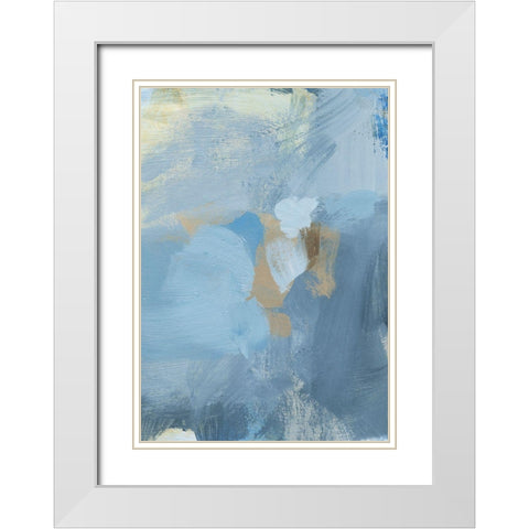 Mist I White Modern Wood Framed Art Print with Double Matting by Long, Christina