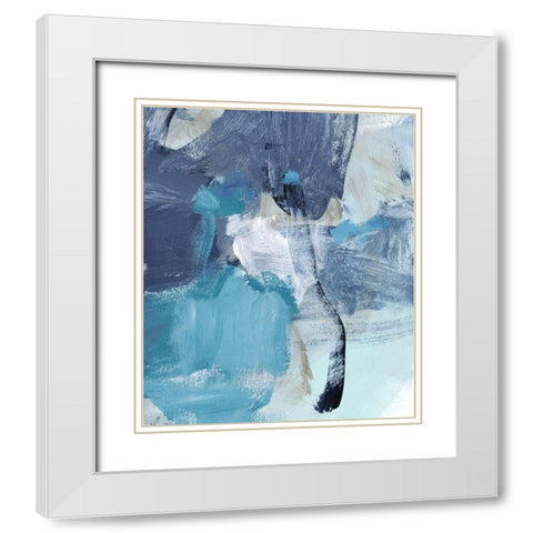 Swim I White Modern Wood Framed Art Print with Double Matting by Long, Christina