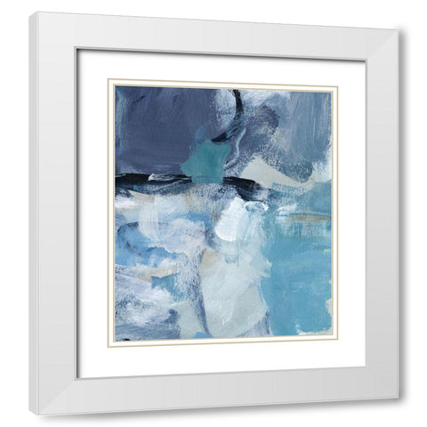 Swim II White Modern Wood Framed Art Print with Double Matting by Long, Christina