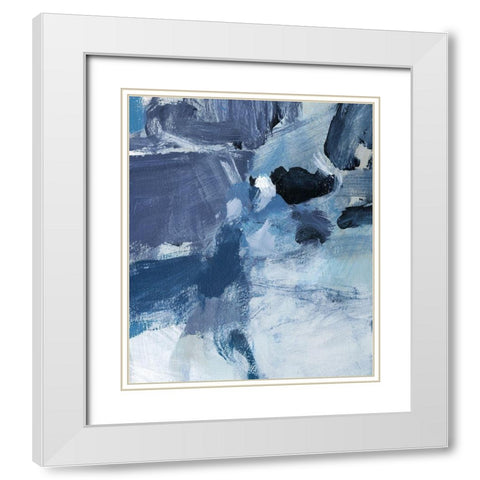 Swim III White Modern Wood Framed Art Print with Double Matting by Long, Christina