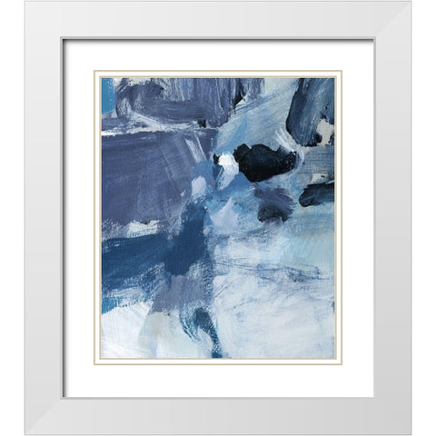 Swim III White Modern Wood Framed Art Print with Double Matting by Long, Christina