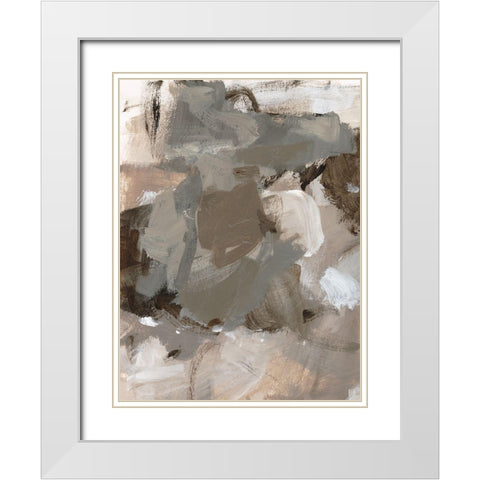 Coffee I White Modern Wood Framed Art Print with Double Matting by Long, Christina