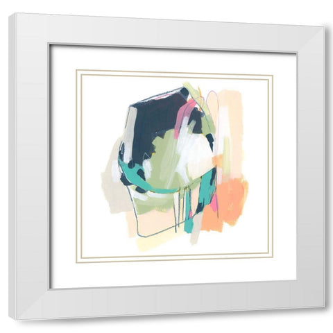 Full Circle Palette II White Modern Wood Framed Art Print with Double Matting by Vess, June Erica