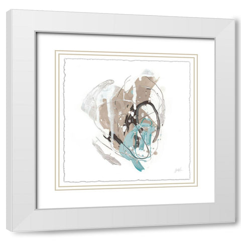 Tranquil Marks II White Modern Wood Framed Art Print with Double Matting by Vess, June Erica