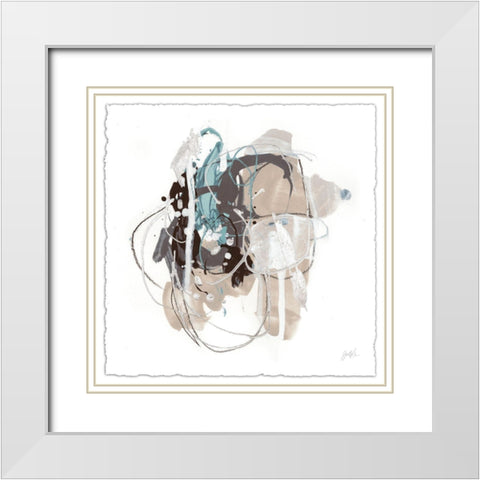Tranquil Marks IV White Modern Wood Framed Art Print with Double Matting by Vess, June Erica