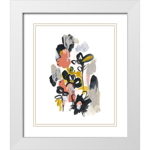 Gather Garden IV White Modern Wood Framed Art Print with Double Matting by Vess, June Erica