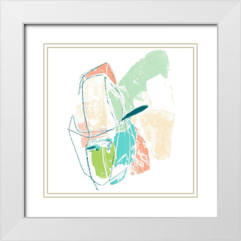 Chromatic Intent VII White Modern Wood Framed Art Print with Double Matting by Vess, June Erica