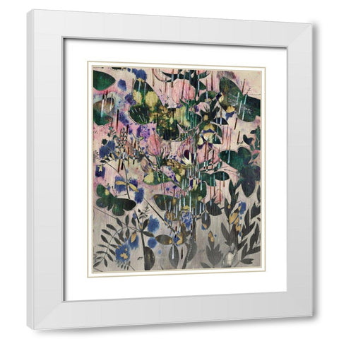 Celestial Butterflies III White Modern Wood Framed Art Print with Double Matting by Arbel, Lori