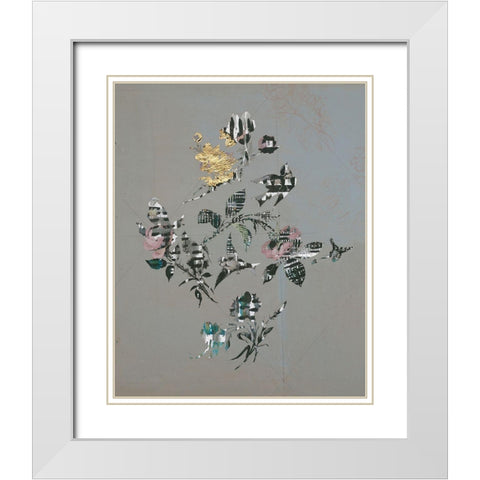 19th Century Design And Birds I White Modern Wood Framed Art Print with Double Matting by Arbel, Lori