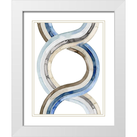 Natural Weaving I White Modern Wood Framed Art Print with Double Matting by Popp, Grace