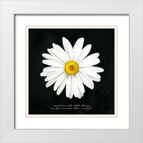 Delicate Daisy I White Modern Wood Framed Art Print with Double Matting by Popp, Grace