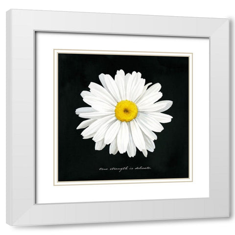 Delicate Daisy II White Modern Wood Framed Art Print with Double Matting by Popp, Grace