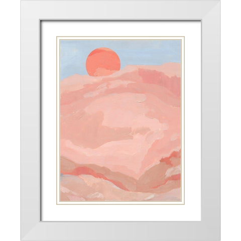Summer Sun II White Modern Wood Framed Art Print with Double Matting by Green, Jacob
