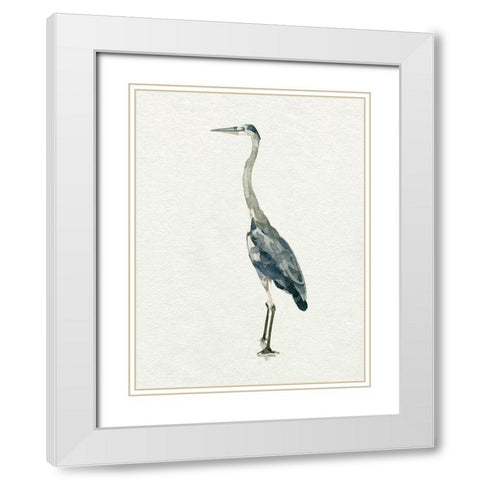 Saltwater Herons II White Modern Wood Framed Art Print with Double Matting by Caroline, Emma