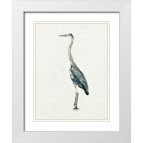 Saltwater Herons II White Modern Wood Framed Art Print with Double Matting by Caroline, Emma