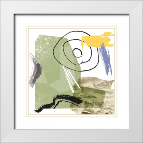 Abstract Swamp IV White Modern Wood Framed Art Print with Double Matting by Wang, Melissa