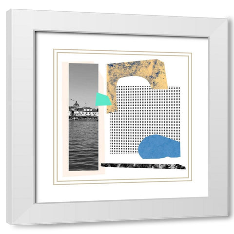 Ode to a Lake I White Modern Wood Framed Art Print with Double Matting by Wang, Melissa