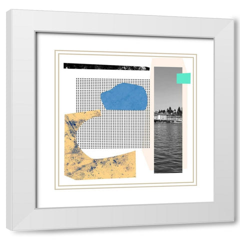 Ode to a Lake II White Modern Wood Framed Art Print with Double Matting by Wang, Melissa