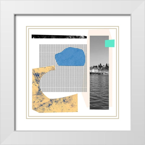 Ode to a Lake II White Modern Wood Framed Art Print with Double Matting by Wang, Melissa