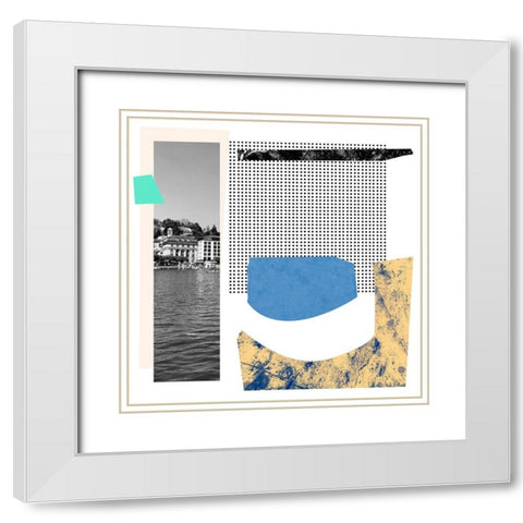 Ode to a Lake III White Modern Wood Framed Art Print with Double Matting by Wang, Melissa