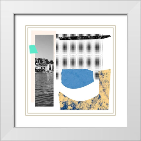 Ode to a Lake III White Modern Wood Framed Art Print with Double Matting by Wang, Melissa